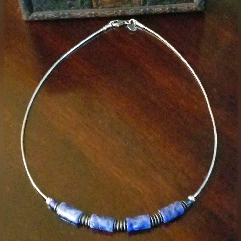Silpada Sterling Silver & Blue Sodalite Necklace